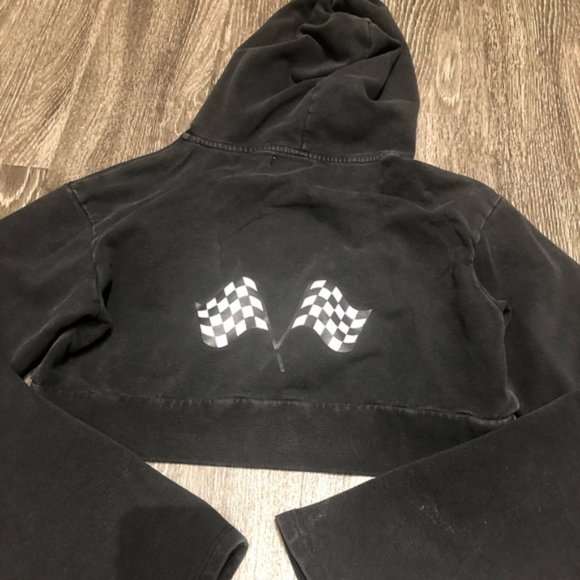 DANIELLE GUIZIO RACER OVERSIZED CROP HOODIE - S - Picture 6 of 6